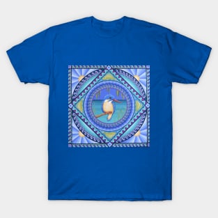 Kingfisher Bird Mandala T-Shirt